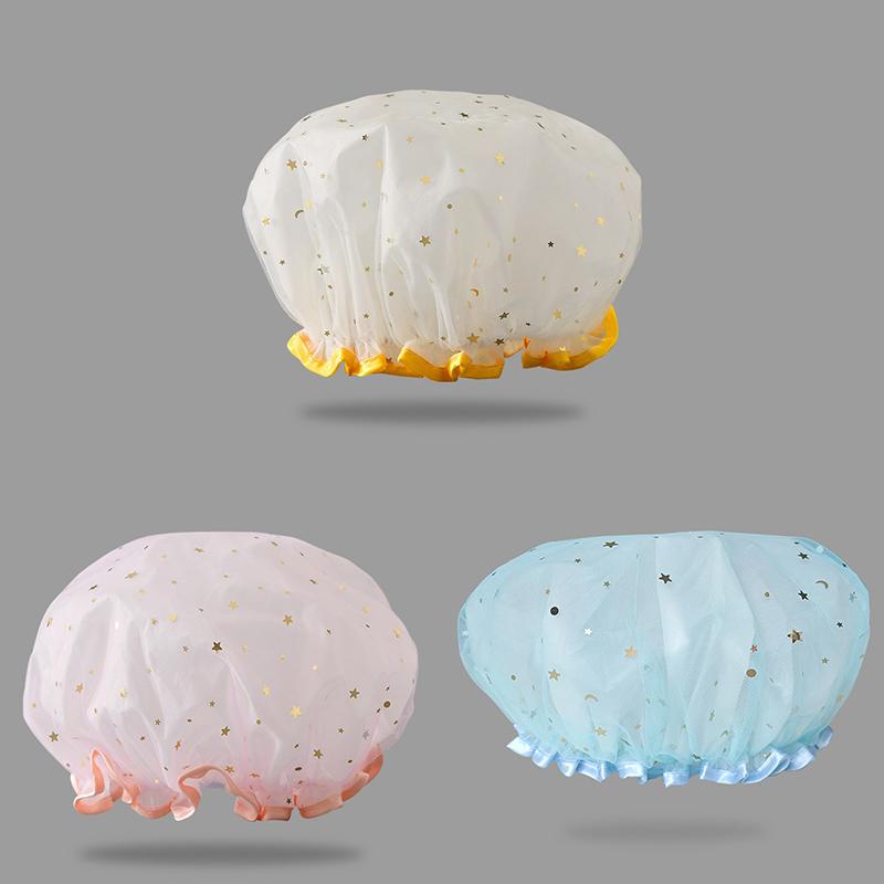 Shower Bath Cap Girl Luxury Women's Reusable Shower Cap Donuts for Hair Swimming Cap Shower Bonnet Douche