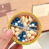 2/3/6 Grid Hamburger Pill Box Sealed Mini Hamburger Storage Case  Elderly