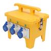 Portable Power Distributor 3 Pin CEE Outlets and 3 Prong Female Sockets Water Proof Receptacle Box for Indoor Outdoor