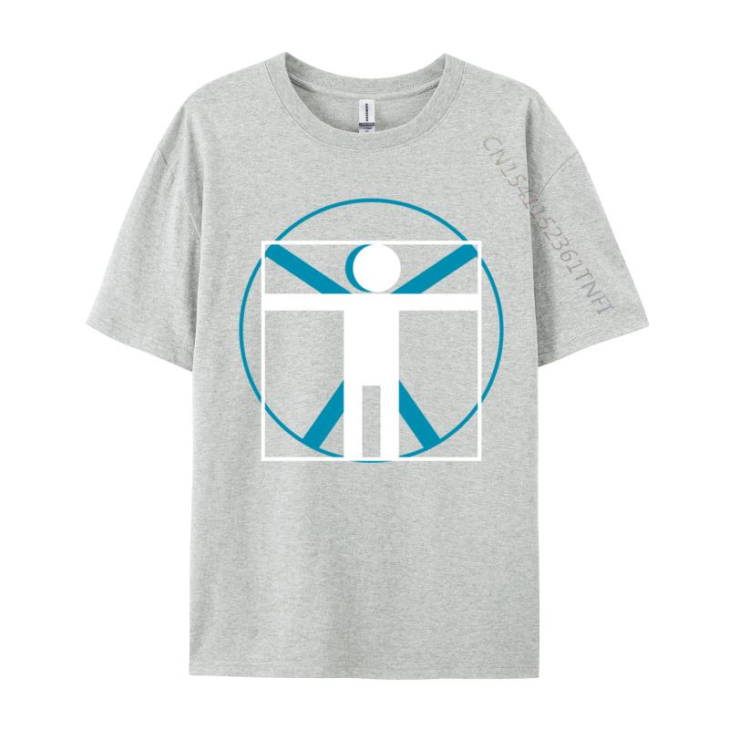 Simple Vitruvian New Arrival Slim Fit Normal Top T-Shirts O-Neck Cotton Fabric Men's Tops Shirt Normal Tee Shirt