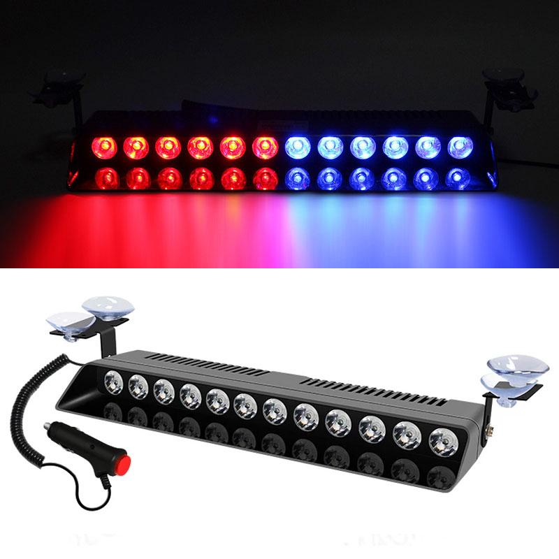12LED Emergency LED Strobe Light Police for Car Truck Red Blue Amber White LED Flasher Beacon Warning Lamp Car Light Assembly