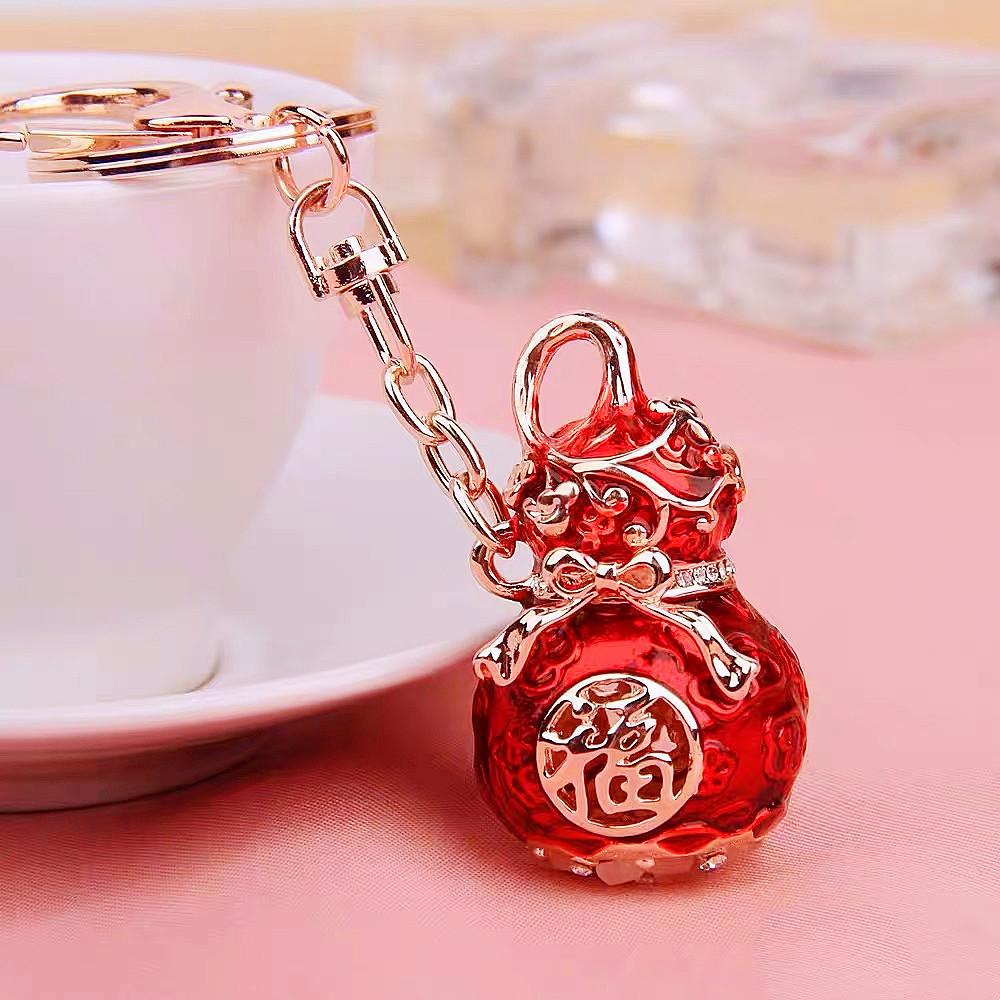 Diamond inlay, fortune bag, car keychain, women's handbag pendant, metal keychain ring, Christmas gift, Stocking stuffers, Valentine's Day gift