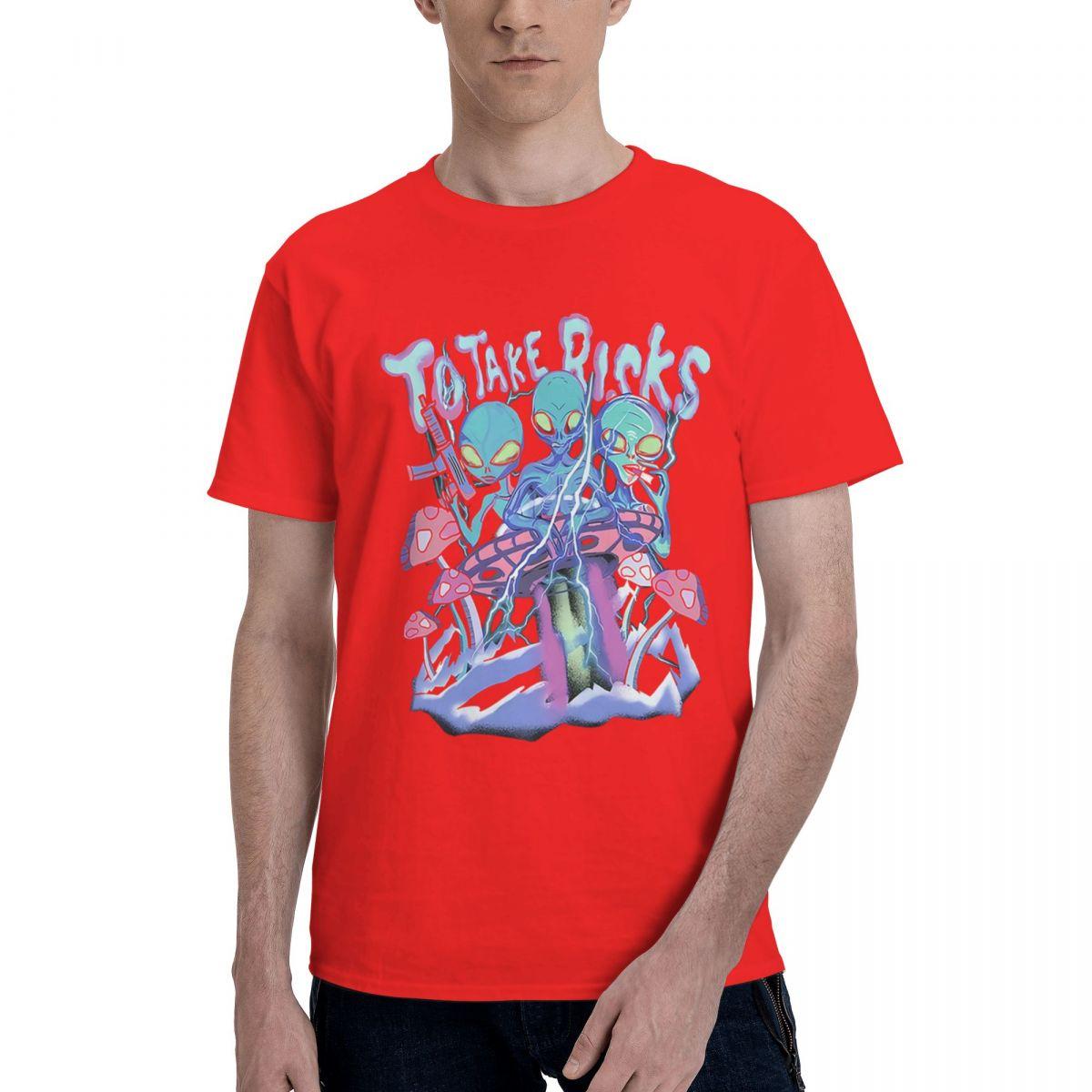 Take Risks Alien UFO 100 Cotton Casual Breathable Confortable Tops Mens TShirts Men TShirt S