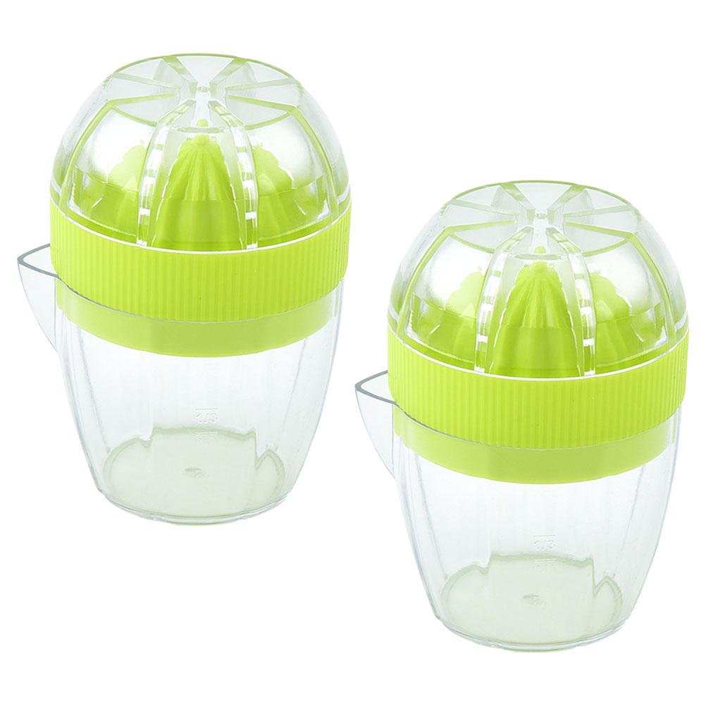 

2 шт. Ручная соковыжималка для фруктов, соковыжималка для цитрусовых и лимонов, пластиковый эргономичный дизайн, кухонный инструмент, портативная ручная соковыжималка 10.50X8.00X8.00CM зелёный
