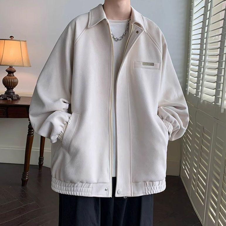 2025 European & American Retro Lapel Suede Jacket for Men & Teenagers
