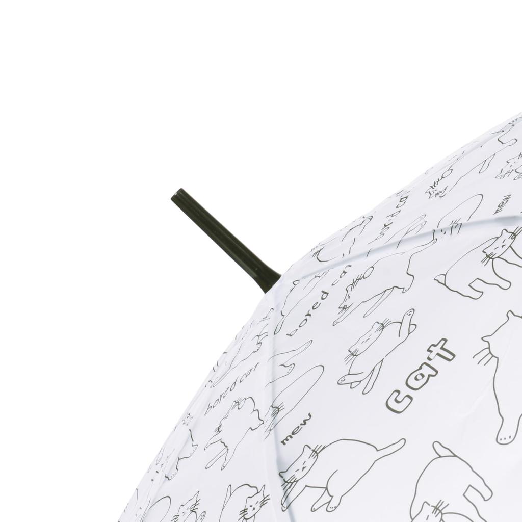 Pluvia Long Bored Cat 58cm Women's Umbrella, Design, POE, White,