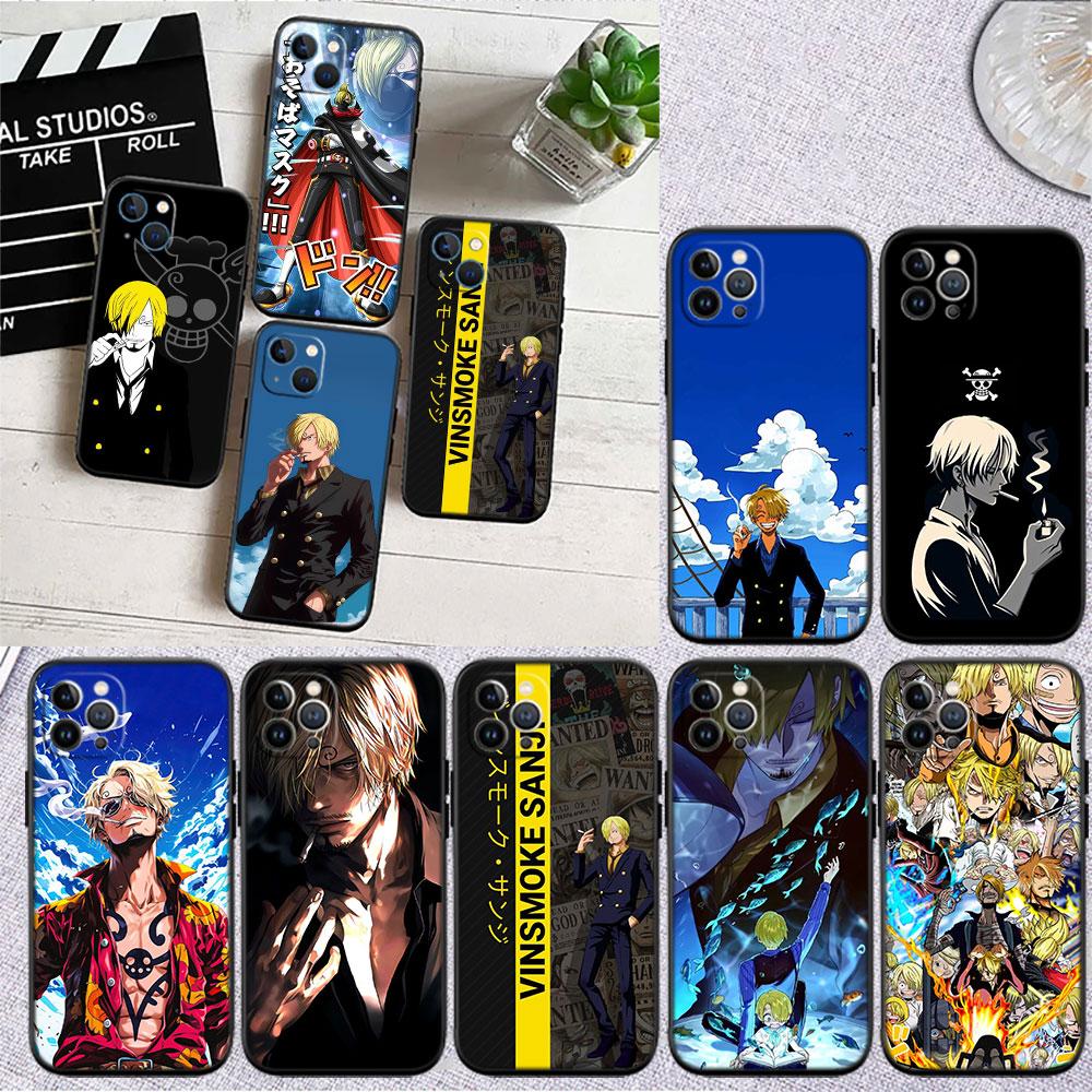 FM43 One Piece Sanji Soft Shell Phone Case for iPhone 16 15 14 13 12 Pro Max Plus Mini