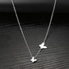 Stainless Steel Necklaces Delicate Butterfly Pendant Chain Fashion Necklace For Women Zircon Luxury Girl's Clavicle Party Gifts