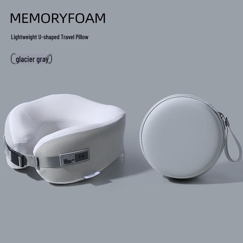 Miling Portable U-Shaped Travel Neck Pillow with EVA Storage
