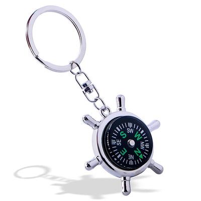 OIMG Creative Ship's Helm & Compass Car Keychain