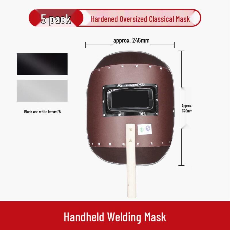 Jundingying Reinforced Red Steel Paper Handheld Welding Mask