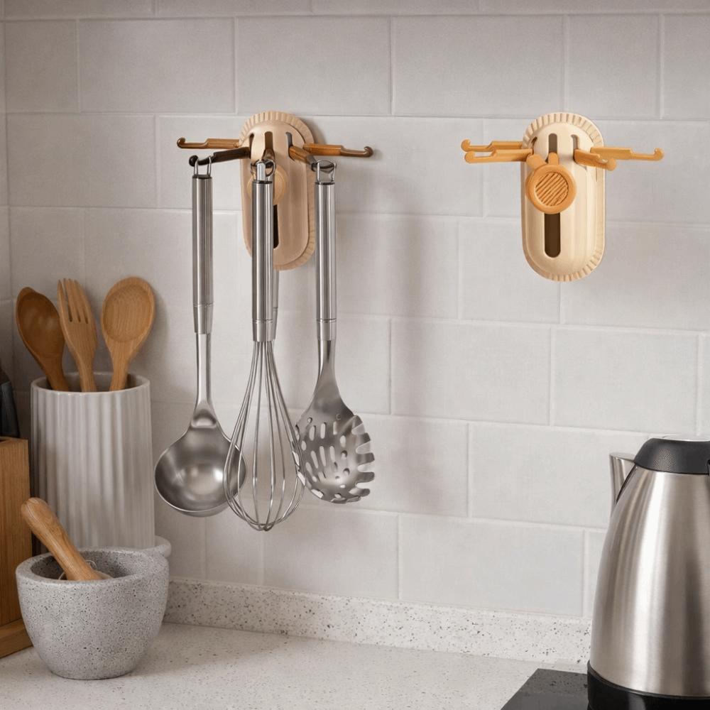 Strong Adhesive Spatula Storage Rack Wall Mounted Wall Hooks Kitchen Utensil Hook Bedroom