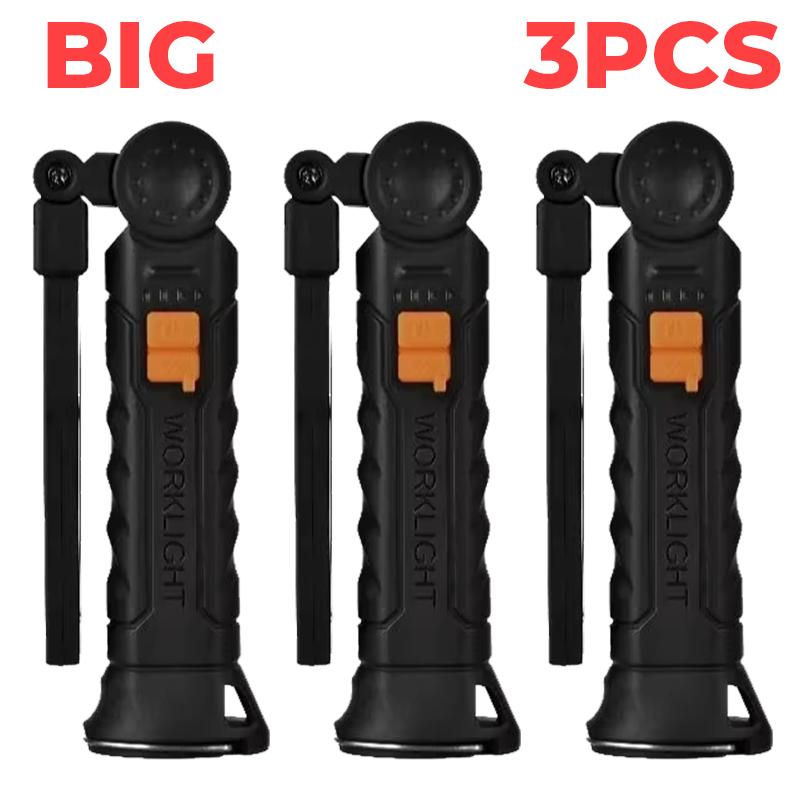 Portable COB LED Flashlight USB Rechargeable Work Light Magnetic Lanterna Hanging Lamp with Built-in Battery Camping Torch