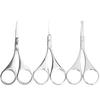 Beauty Scissors Set: Curved Eyebrow, False Eyelash, Nose Hair Trimming & Tattooing Scissors with Pointed Tips for Makeup Artists.