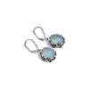 Natural Moonstone Dangle Earrings: 925 Sterling Silver Gemstone