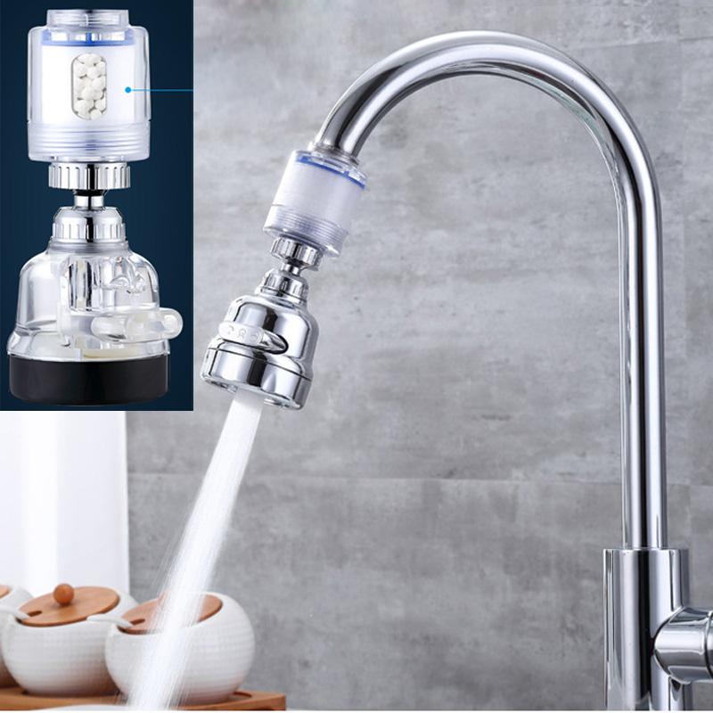 360°Adjustable Kitchen Faucet Filter Water Faucet Aerator 3 Modes Water Saving Aerator Water Filter Tap Kitchen Faucet Extender