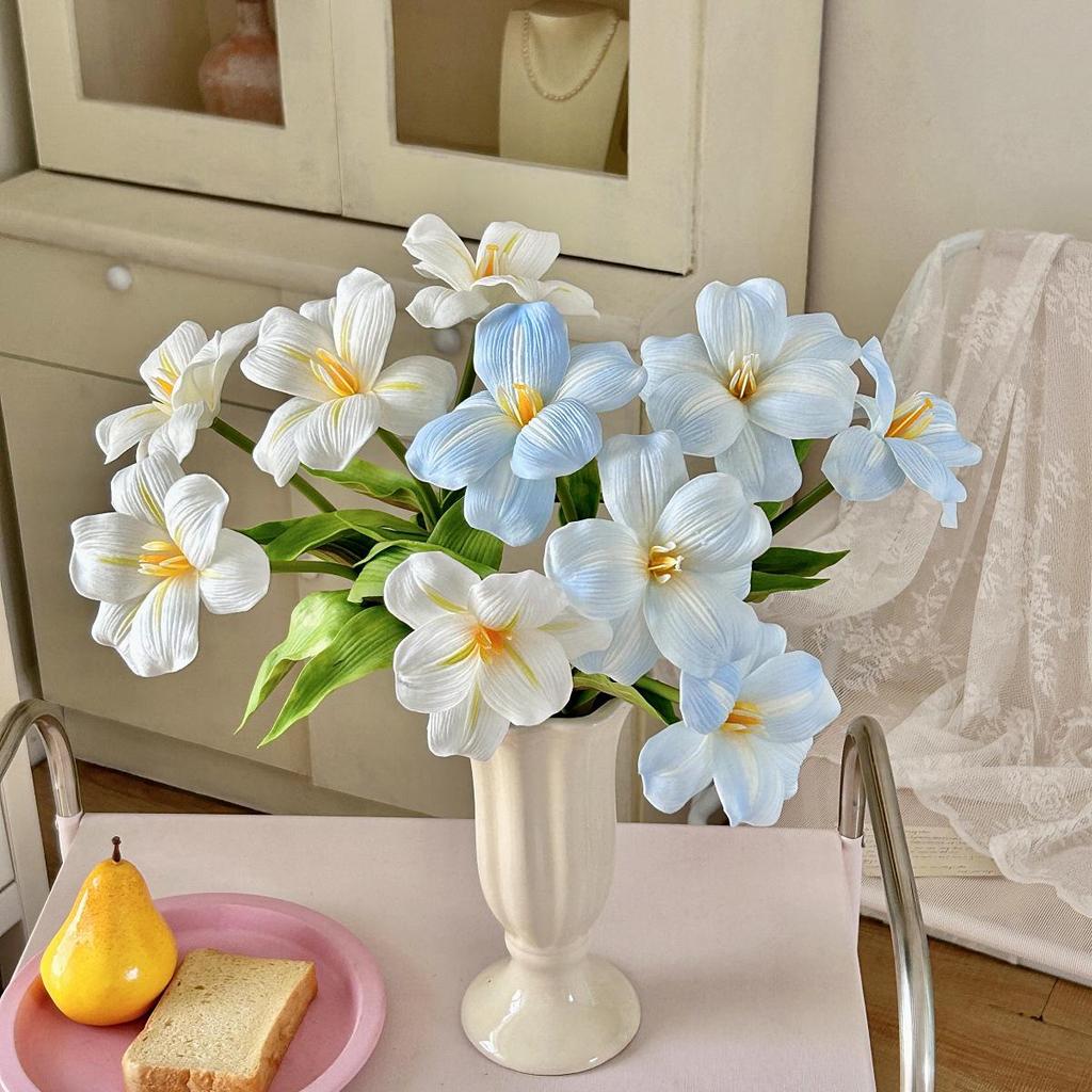 Hochwertige PU Brauner Tulpenblumen-Dekor für Wohnzimmer & Hochzeitsfotografie