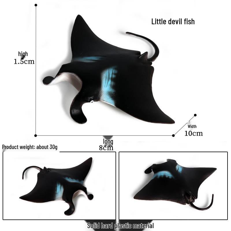 Children's Cognitive Toy: Giant Manta Ray, Stingray, Batfish, Sunfish Figurine