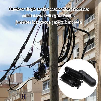 Weatherproof Extension Cord Safety Covers Electrical Connection Box Outdoor Electrical Box for AWG14/AWG16 Wire