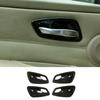 4x Carbon Fiber Interior Door Handle Bowl Cover Trim For BMW E90 E92 E93 2005-12