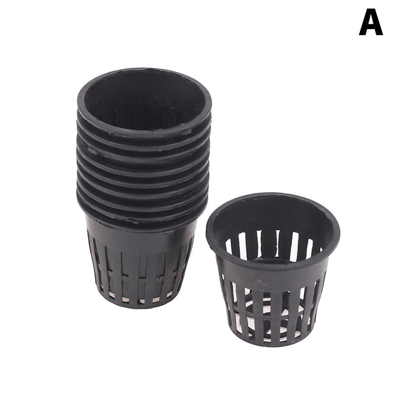 10Pcs Plastic Mesh Pot Garden Supplies Reusable Hydroponic Mesh Cover Hydroponic Planting Basket Plant Seedlings Planting