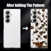 INS Heart Sticker Collage Case For Samsung Z Fold 8 Ultra 7 6 5 Luxury Plating Leather Skin Hard Phone Cover For Galaxy Z Fold8 Fold7 Fold6
