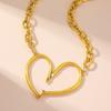 JMXD-Persönlichkeit Übertrieben Kalten Wind Hohl Liebe Metall Halskette Einfache und Vielseitige Premium Schlüsselbein Kette Schmuck