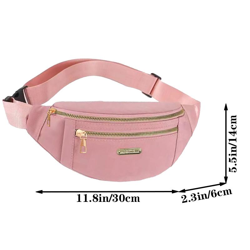 Daily Wear Simple Solid Tone Waist Sling Bag Unisex Fanny Pack, Practical Layout for Outdoor Leisure and Short Trips