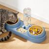 Pet Cat Food And Water Bowl Set With Antispill Design For Home Use