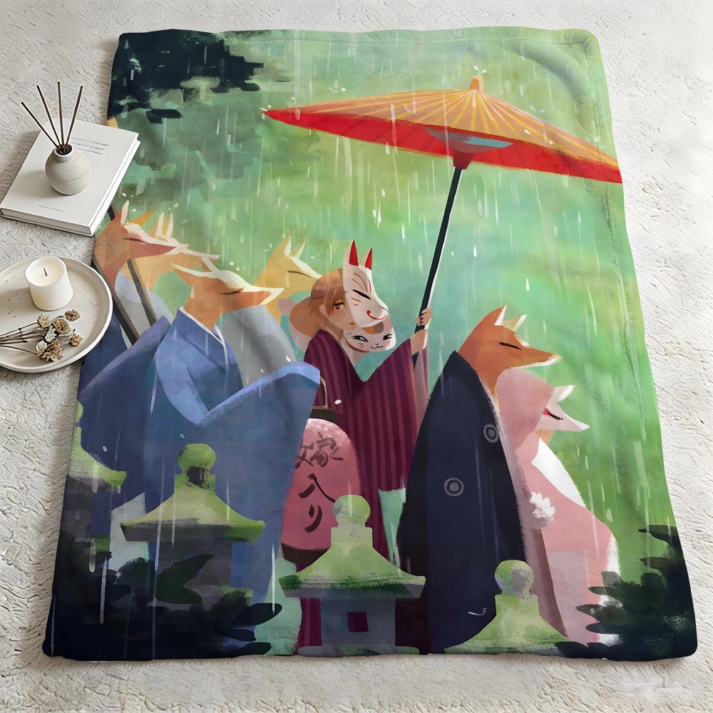 Anime NNatsumes Book of Friendss Throw Warm Soft Flannel Blanket Multiuse for Sofa Bed Camping Travel Nap