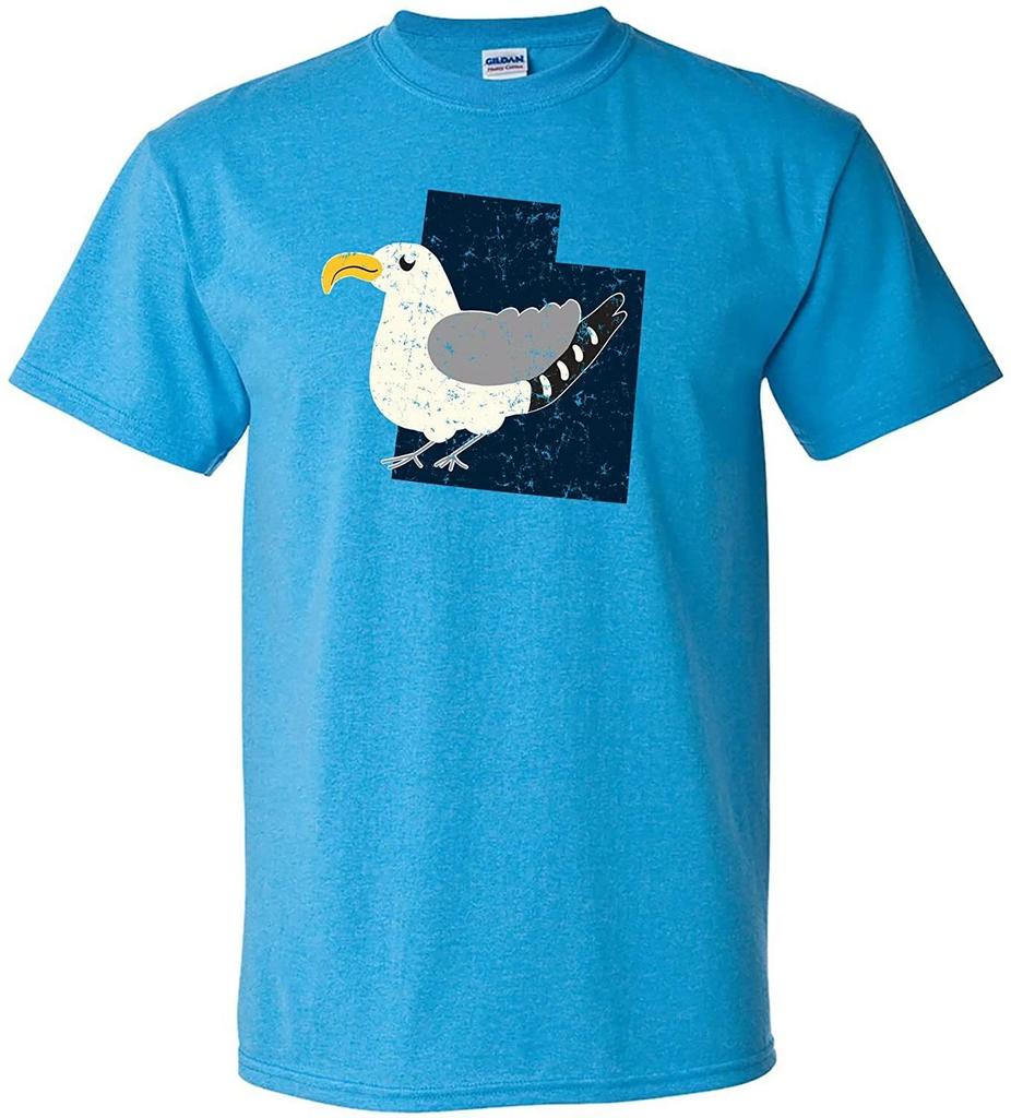 Utah State Bird - City Classic Cute Animal T Shirt - Heather Sapphire