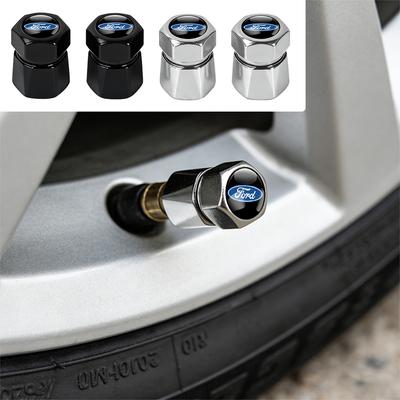 4PCS Car Aluminum Metal Wheel Tire Valve Dust Caps Cover Car Styling For Kuga Transit Ecosport Focus Ranger Mustang Fusion