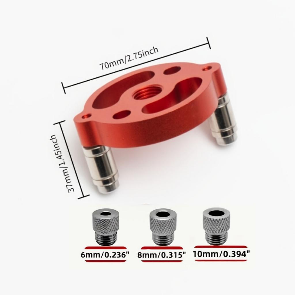 Aluminum Alloy Self Centering Drilling Mold Set, Woodworking Handheld Drilling Machine Drilling Set for Furniture Joint Tool Kit