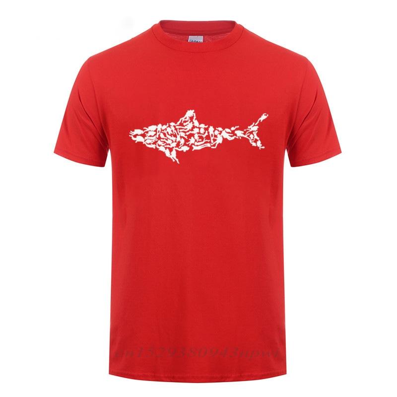 Funny Birthday Gifts For Men Dad Father Son Guys Friend Brother Shark Scuba Diver Tshirt Tee Divinger Dive Cotton Joke T Shirts