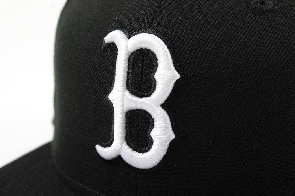 New Era MLB Snapback Cap 9FIFTY BLACK WHITE American League Boston Red Sox &