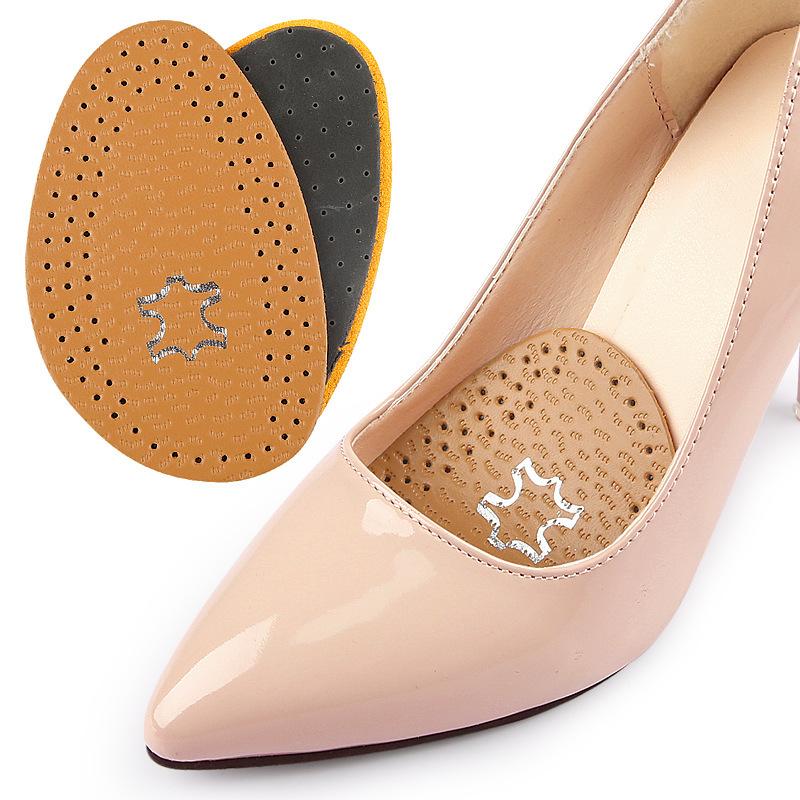 Women's Leather Forefoot Pads for High Heels, Half Size Shoe Inserts, Cushioned Insole Pads for Dress Shoes
