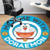 Doraemon Office Round Area Rug, Indoor Mat Suitable For Office,Bedroom Living Room Home Decor, Room Deco A0908175