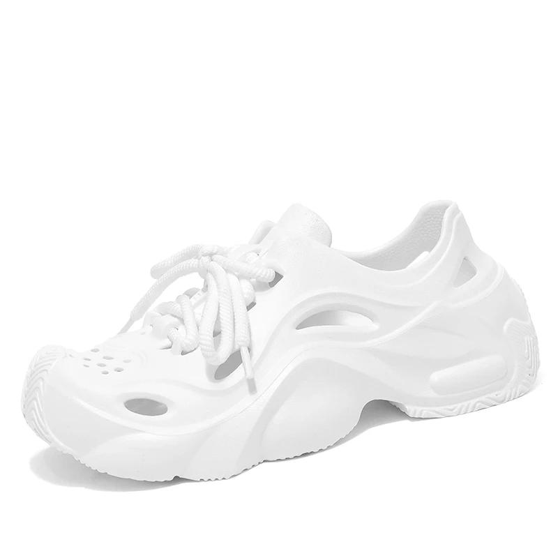 

Модные пляжные шлепанцы вьетнамки мужские домашние тапочки для помещений, обувь для ванной комнаты, лето 2025, мужские шлепанцы, удобные сандалии на платформе для улицы 40 белый