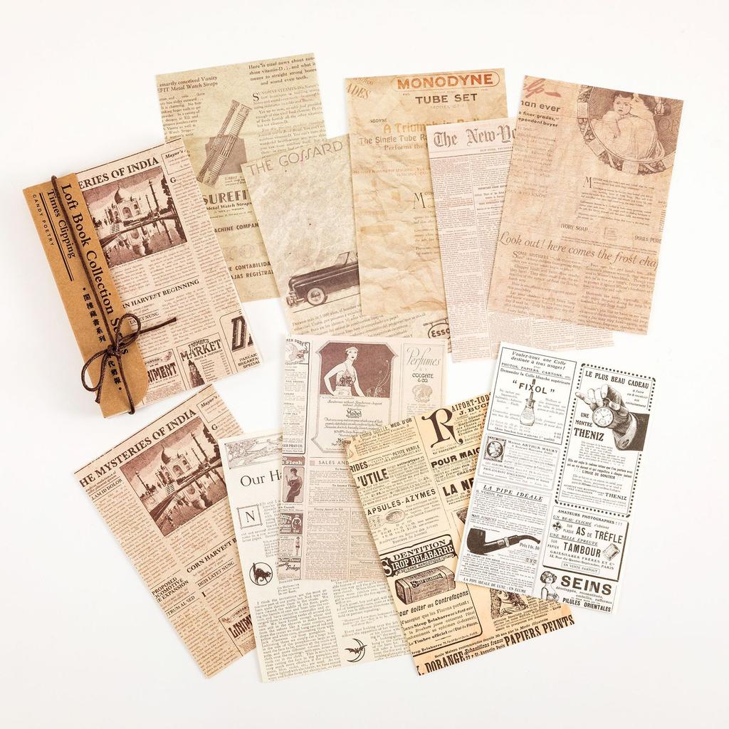60Pcs Vintage Nostalgic Book Material Paper Journal Scrapbook Collage Base Paper Literary Retro DIY Decor Paper