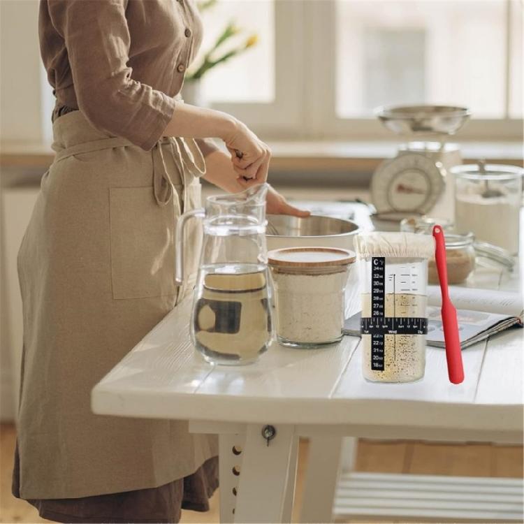Sourdough Starter Container Glass Jar Set Baking Accessory Sourdough Starter Jar