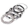 Glass Bead Layered Bracelet Faceted Multi-Strand Bracelet Retro Stackable Bracelet  Vacation