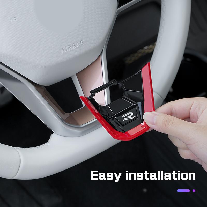 2026 Hot For Volkswagen VW New R R-Line Logo Car Steering Wheel Decoration Cover Accessories For VW Polo Golf MK4 Passat Tiguan