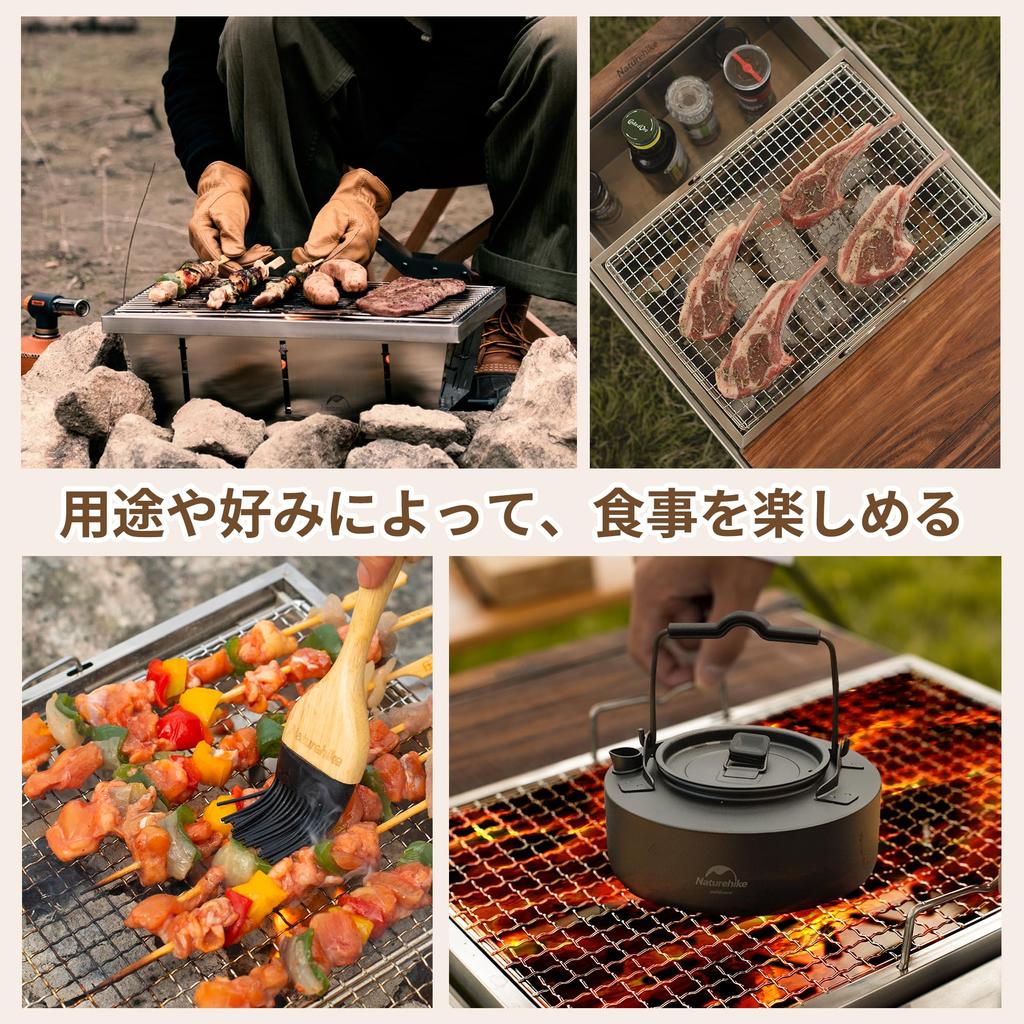 Naturehike Direct Store BBQ Stove Grill IGT Compatible 1 Unit Charcoal Grill BBQ Stove Tabletop No Assembly Required Folding Compact Storage Bag