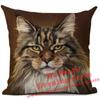 Cat Cushion Cover Kitten Printed Linen Throw Pillows Living Room Sofa Decor Throw Pillows Home Decoration Pillowcase Xcm