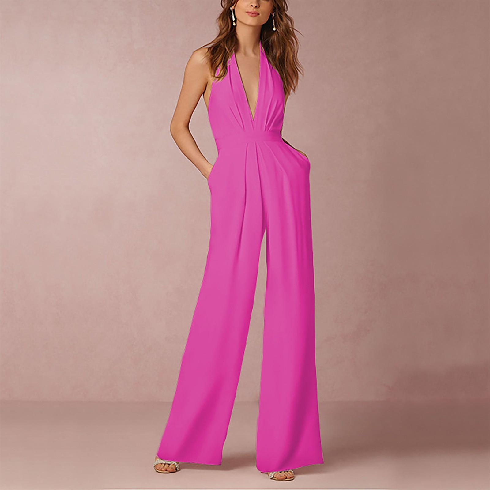 

Женское банкетное платье, комбинезон, сексуальные женские брюки с подвесным вырезом M