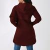 Ladies Plus Size Top Solid Color Irregular Hooded Long Sleeve Fleece Sweater
