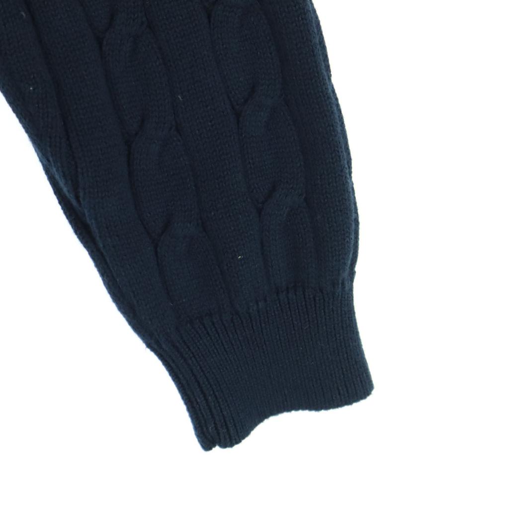 Brooks Brothers Fisherman Long sleeve High-neck half-zip cable knit cotton knit Women Used