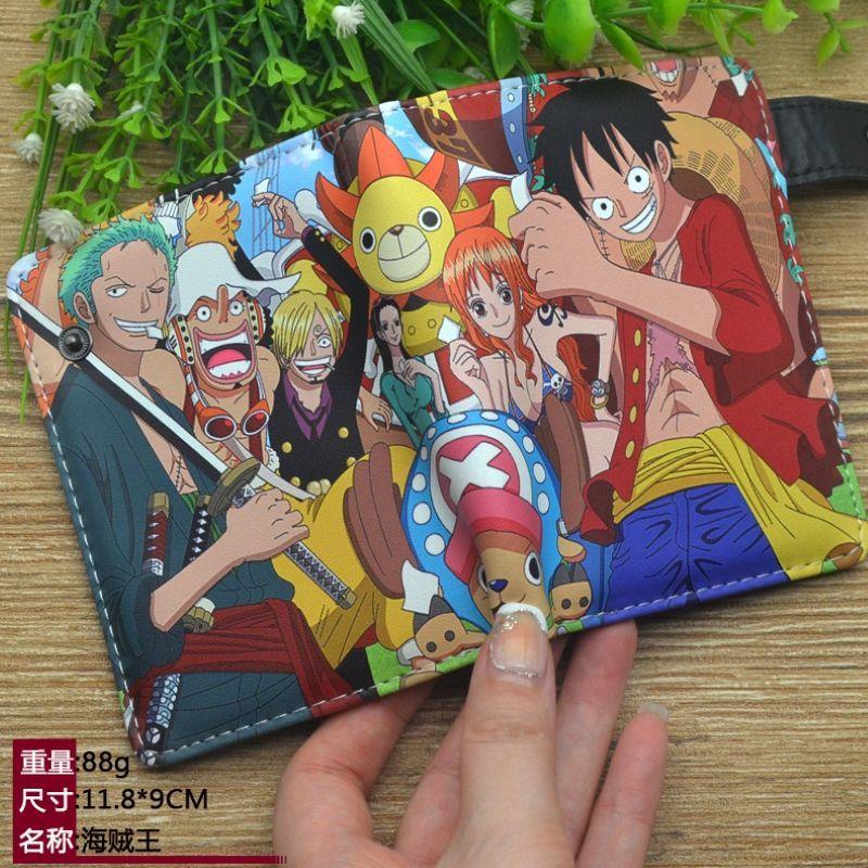 Anime One Piece Wallet Luffy Zoro Tony Tony Chopper PU Print Coin Purse Cartoon Kawaii ID Card Holder Short Wallet Kid Gifts