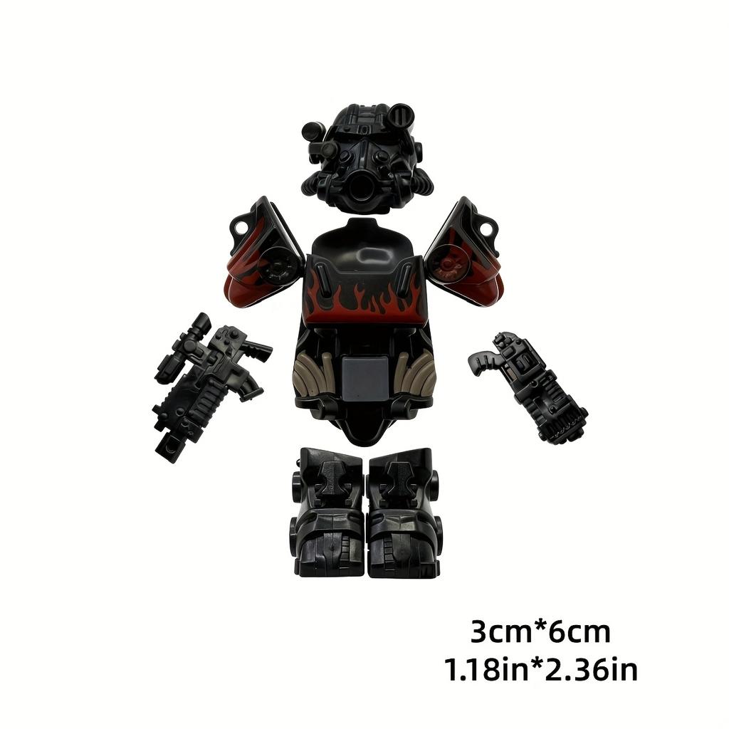 1 Piece of Dual-Gun Radiation-Powered Mecha Model Assembly Figure, a Perfect Gift for Game Enthusiasts