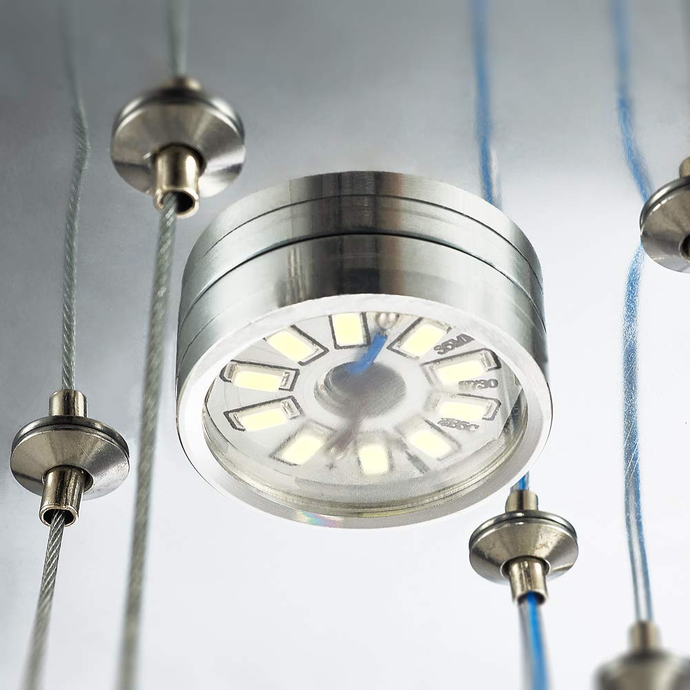 Kleiner LED-Kronleuchter Halbeinbau Kristallbeleuchtung Moderne Deckenkristalllampe für Schlafzimmer Esszimmer Flur (Warm)